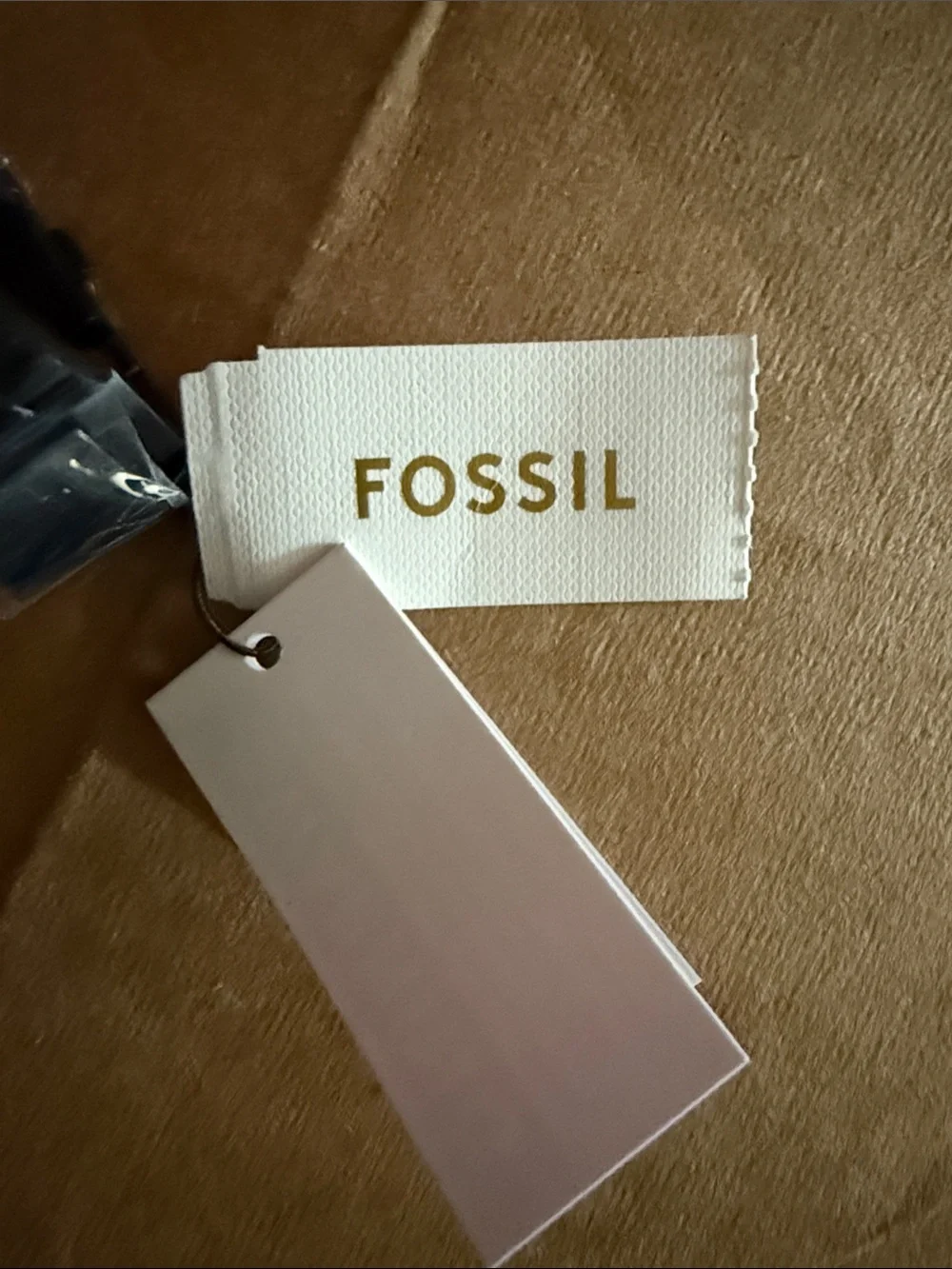 Fossil Black Dial Men's Watch with Blue Second Hand (NWT)